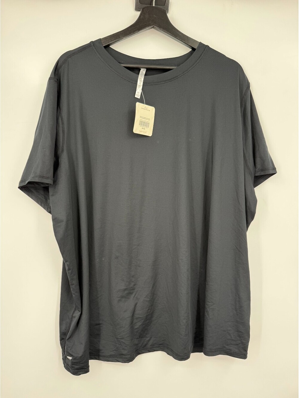Fabletics Womens Phoenix Lite S/S Top Black Short Sleeve Crewneck Size 2X/18-20